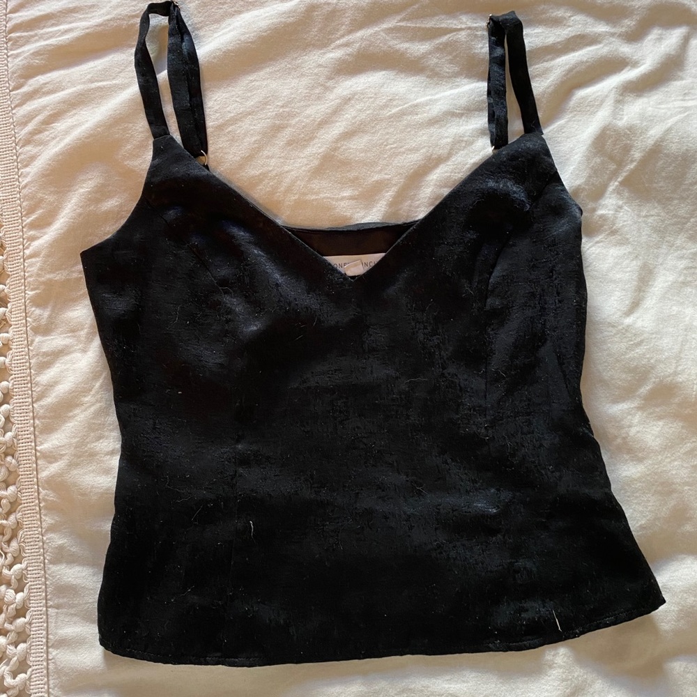 SATIN BLACK TANK TOP